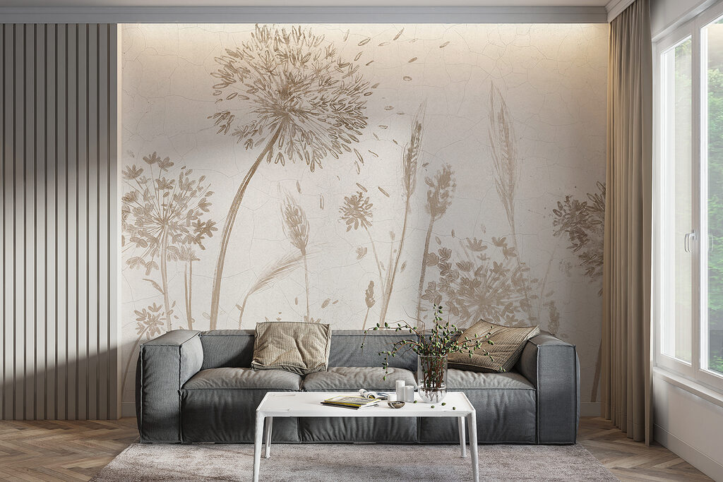 Flori uscate în bej — interior 3