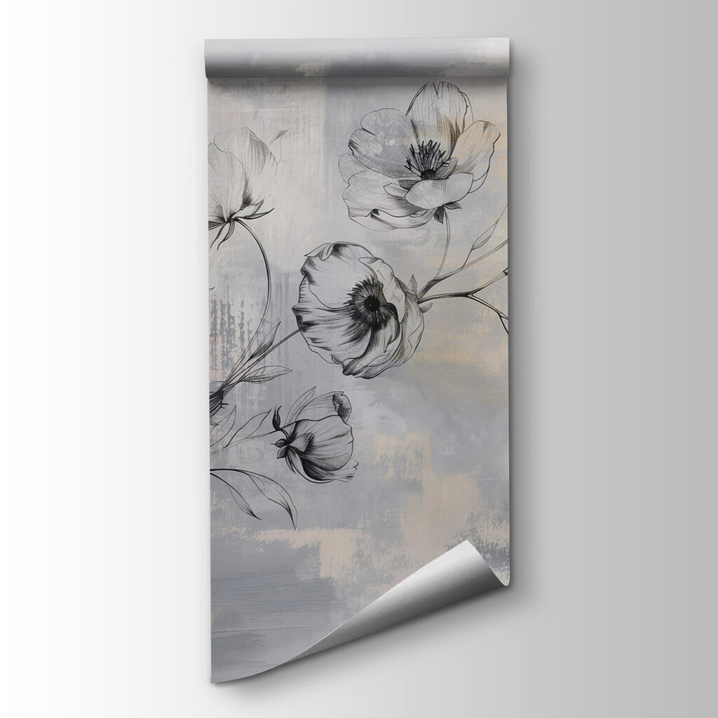 Ramuri florale pe gri — vizualizare produs