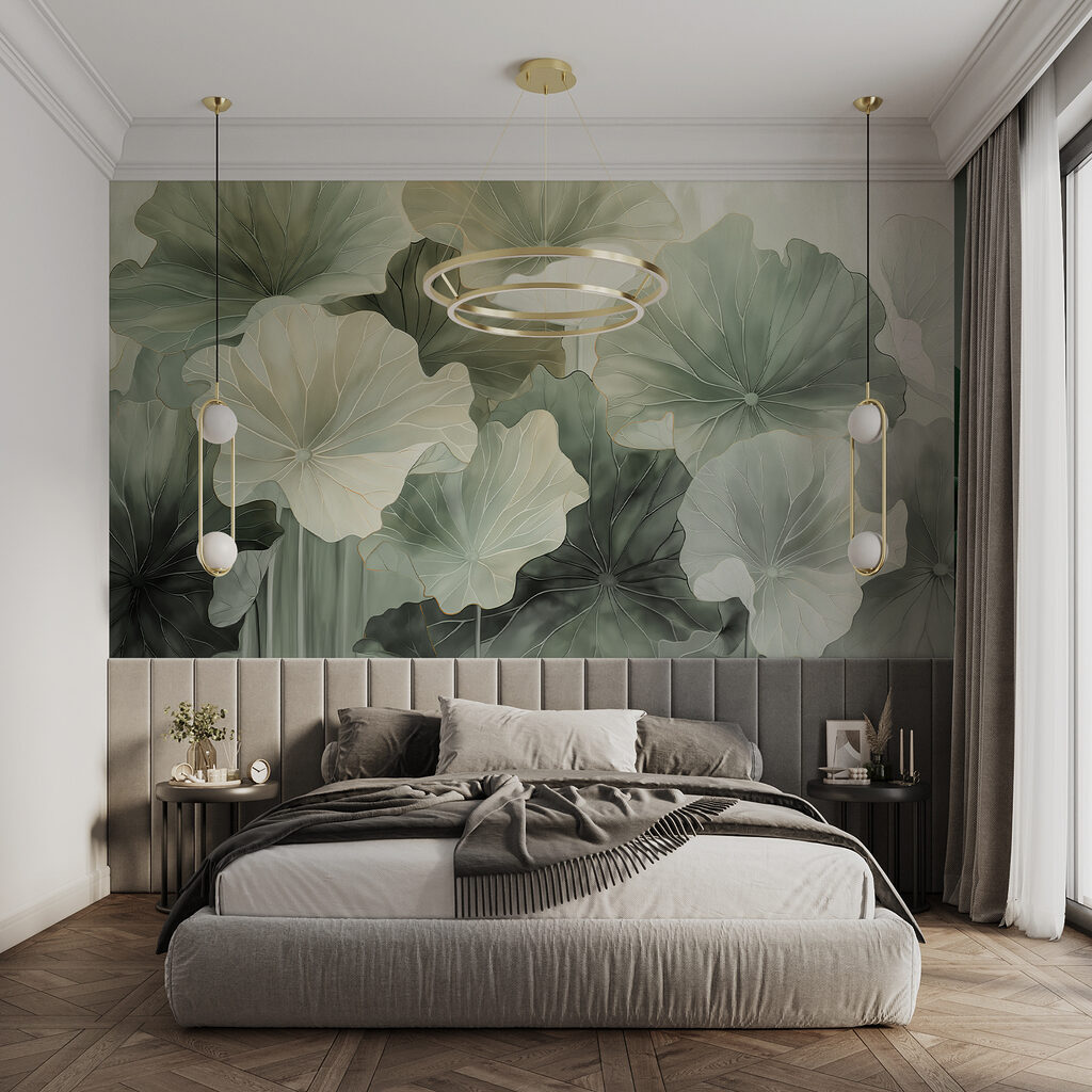 Frunze gri-roz în ceață — interior 1