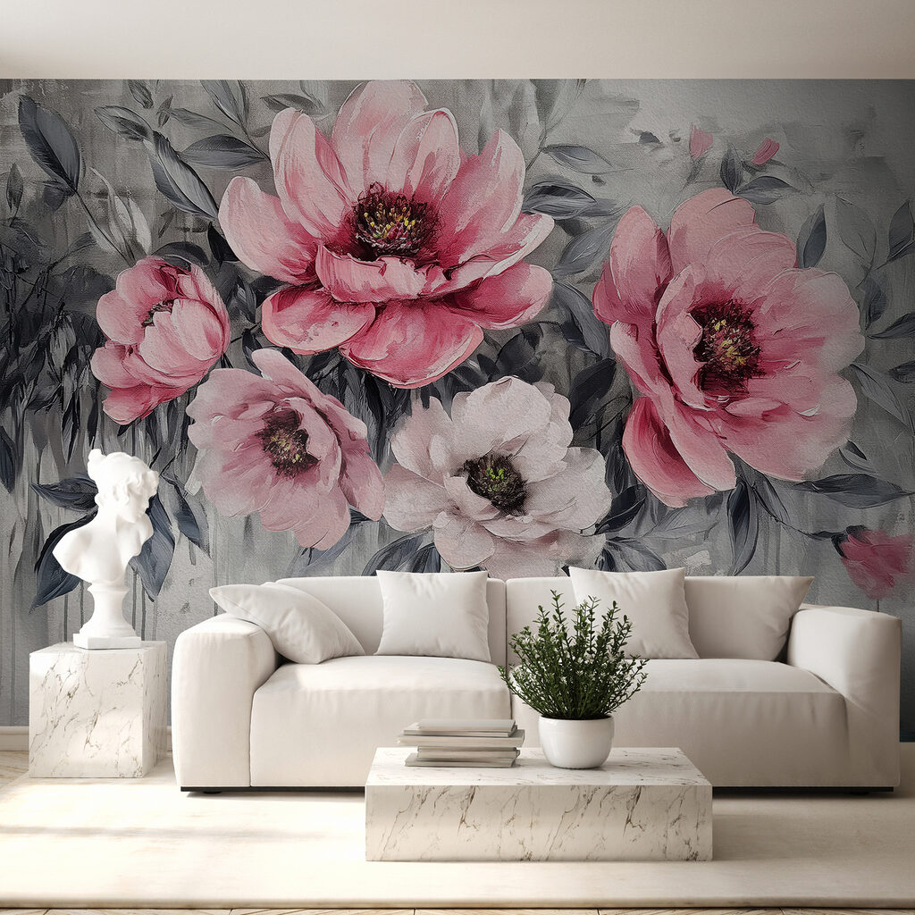 Flori peste vopsea scursă — interior 2