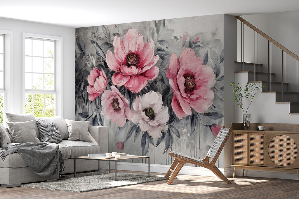 Flori peste vopsea scursă — interior 3