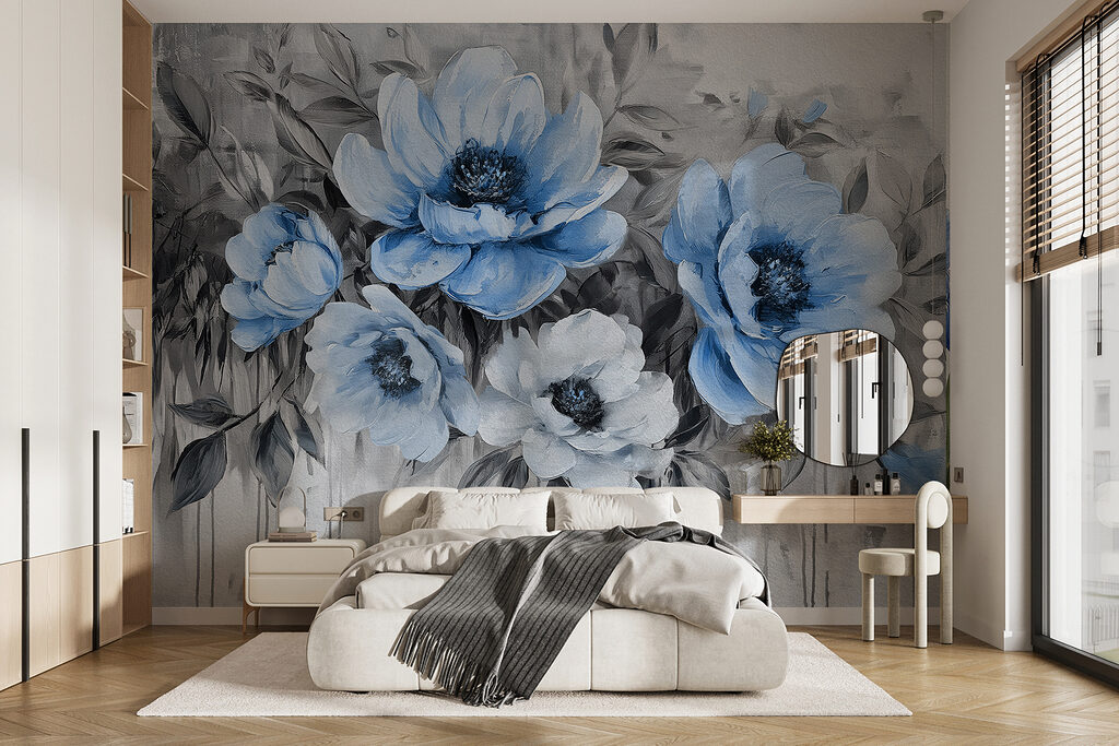 Flori peste vopsea scursă — interior 1