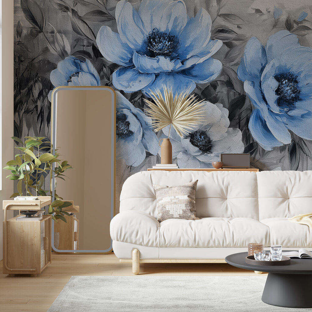Flori peste vopsea scursă — interior 3