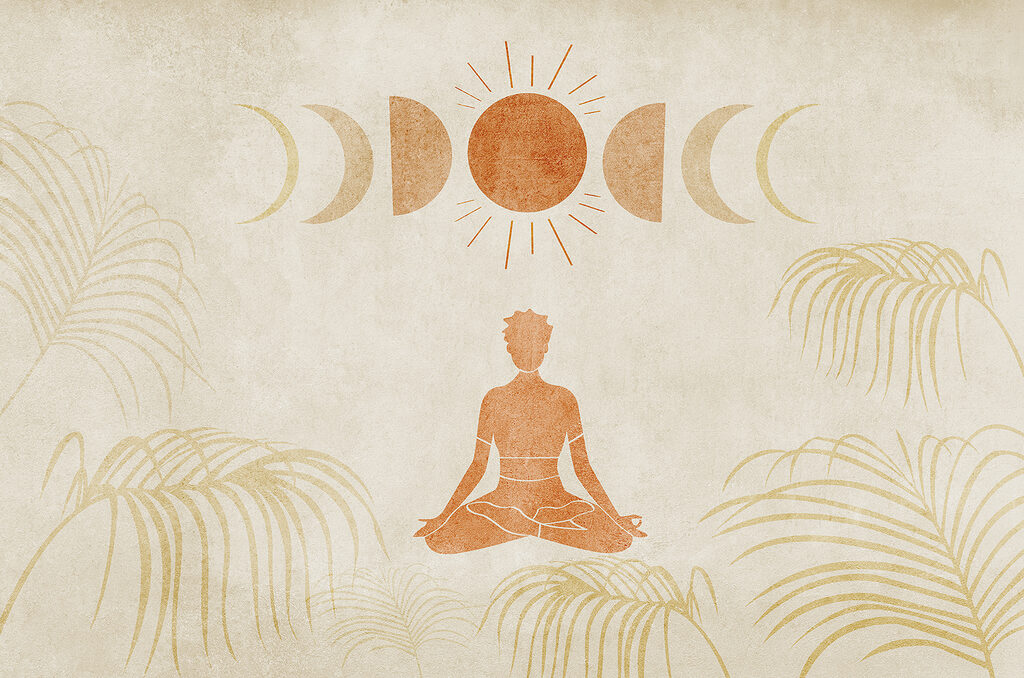 Meditație sub faze lunare — design complet