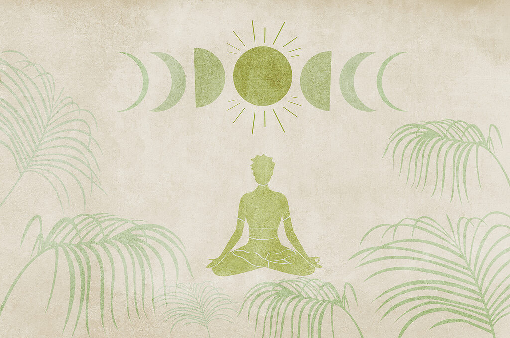 Meditație sub faze lunare — design complet