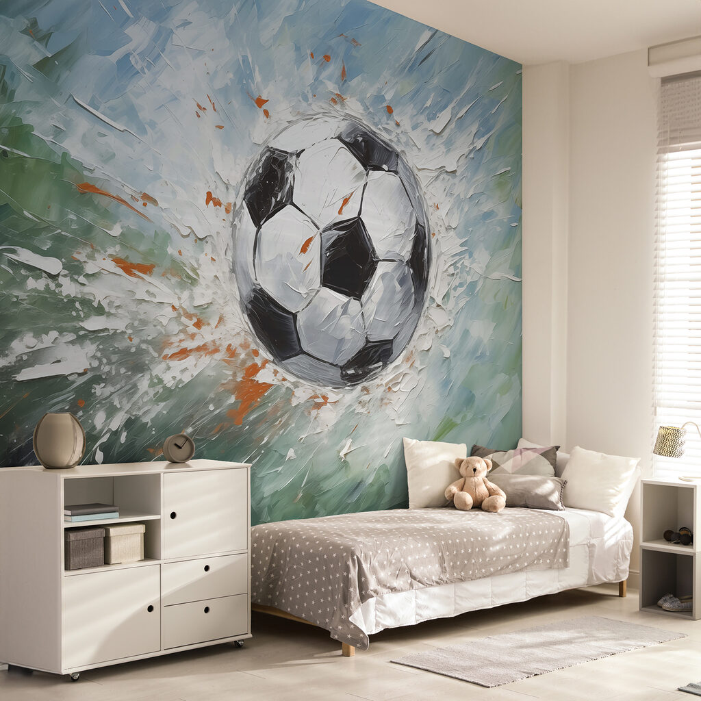Fotbal în furtună într-un interior