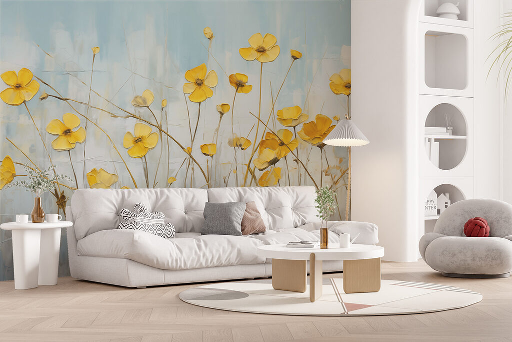 Flori galbene pe tulpini — interior 2