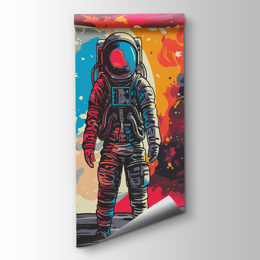 Astronaut printre stropi — vizualizare produs