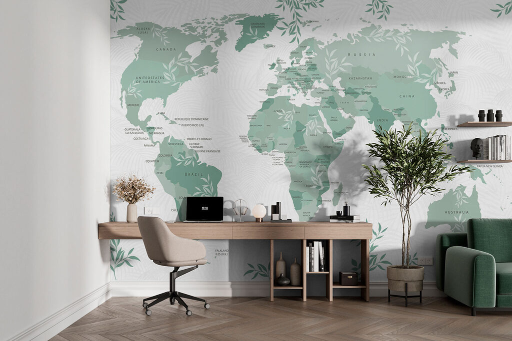 Harta lumii cu frunze — interior 1