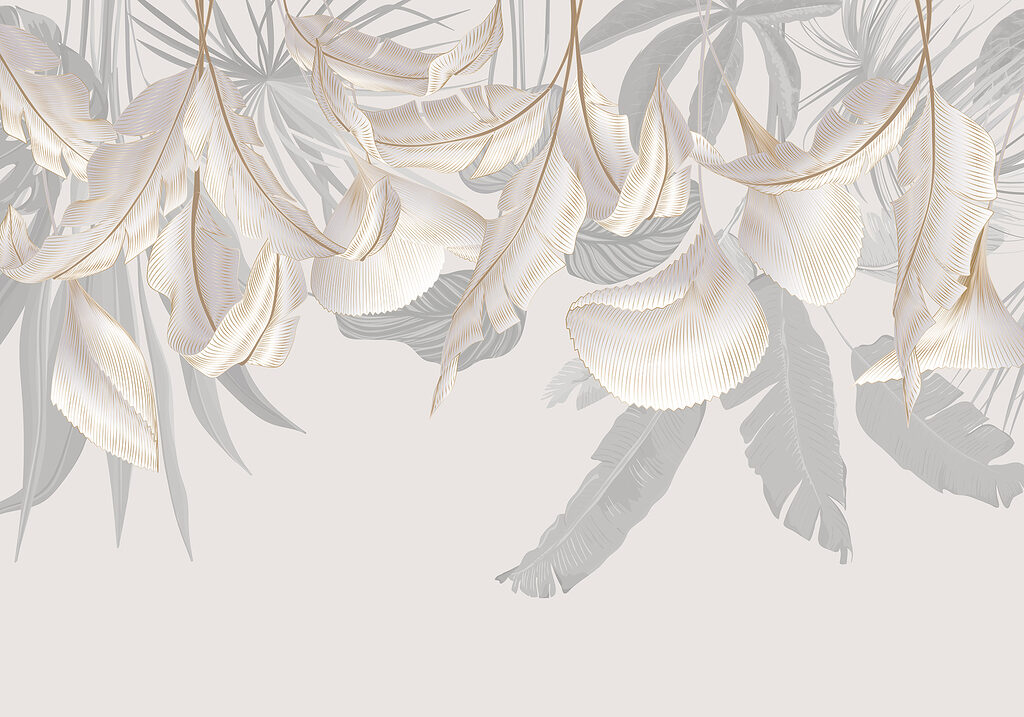 Flori albe care atârnă — design complet