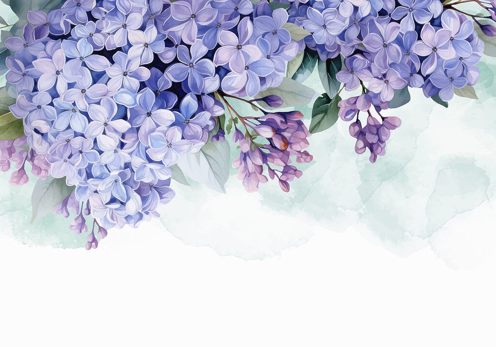 Ciorchini de flori mov — design complet