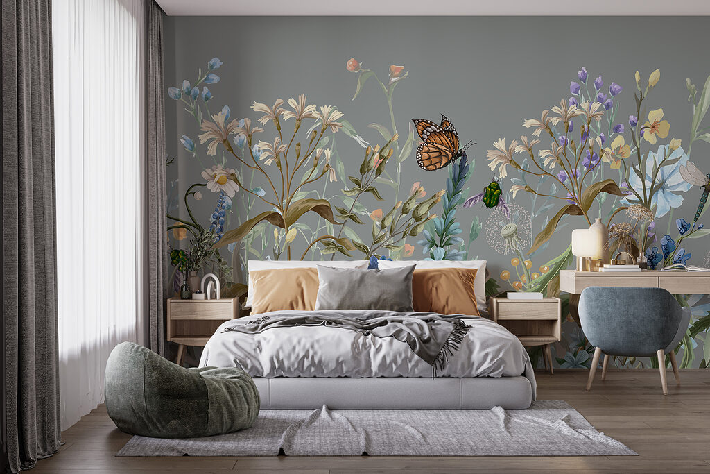 Fluturi printre tulpini florale — interior 1