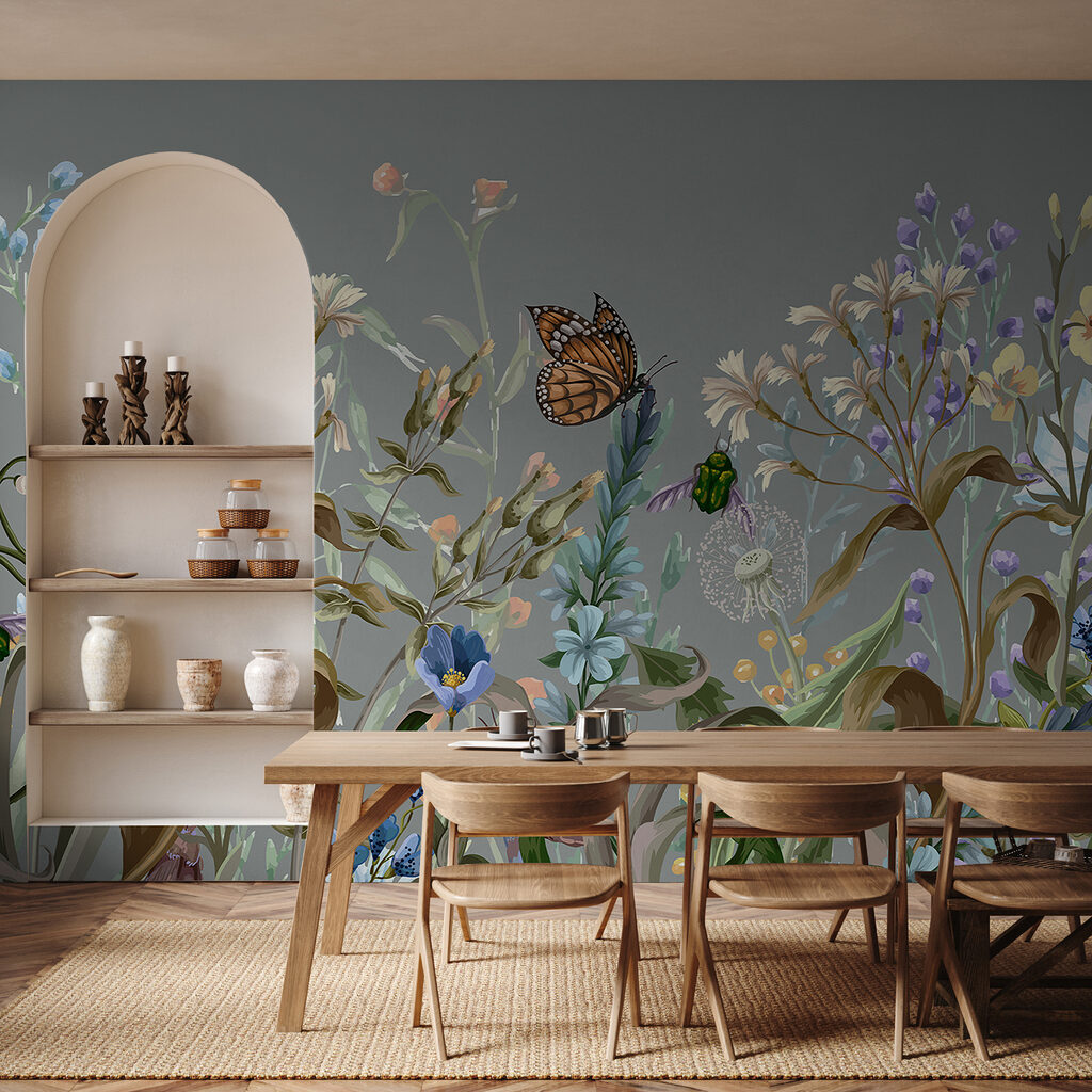 Fluturi printre tulpini florale — interior 5