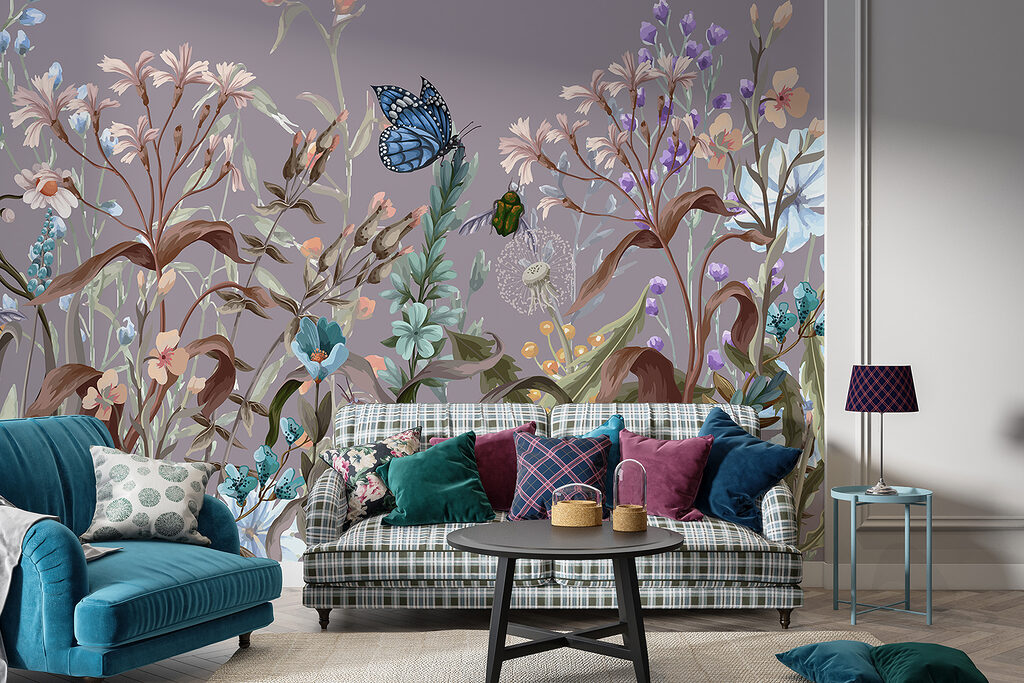 Fluturi printre tulpini florale — interior 3