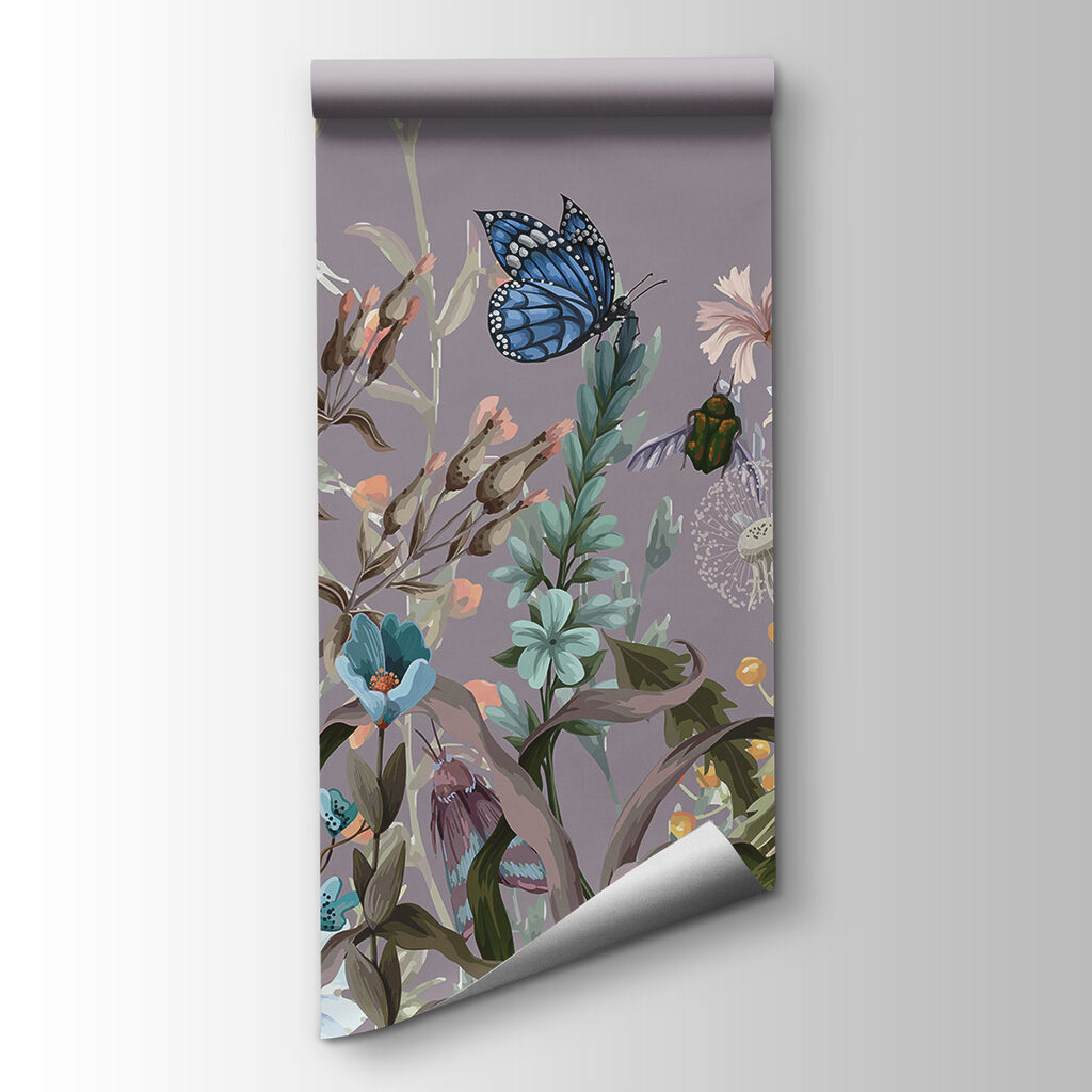 Fluturi printre tulpini florale — vizualizare produs