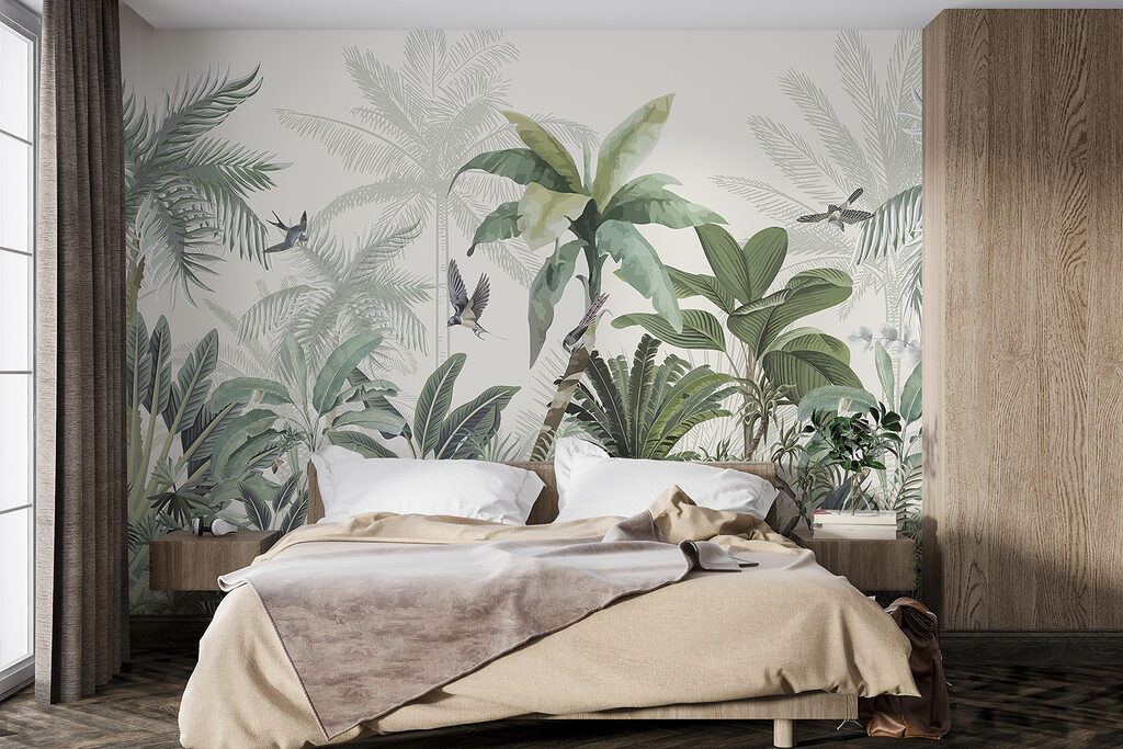 Păsări printre plante tropicale — interior 1