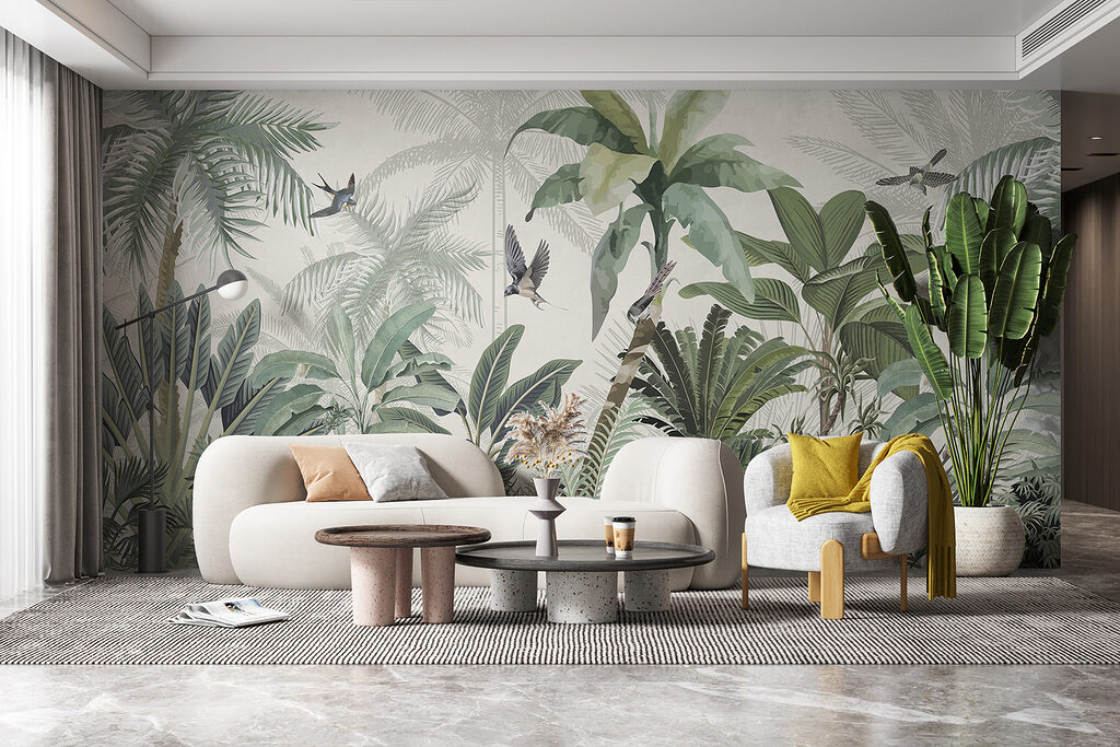 Păsări printre plante tropicale — interior 3