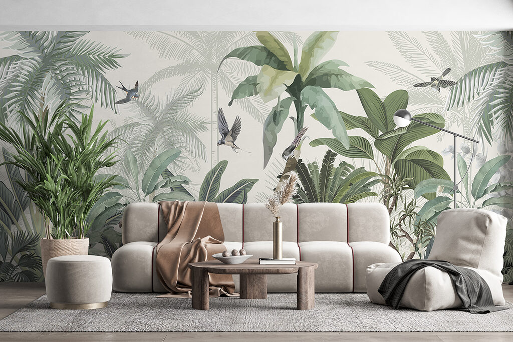 Păsări printre plante tropicale — interior 4