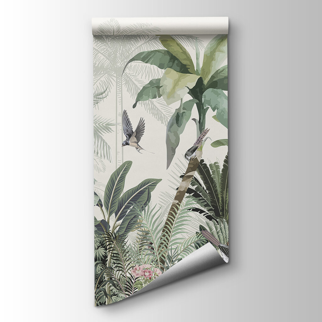 Păsări printre plante tropicale — vizualizare produs