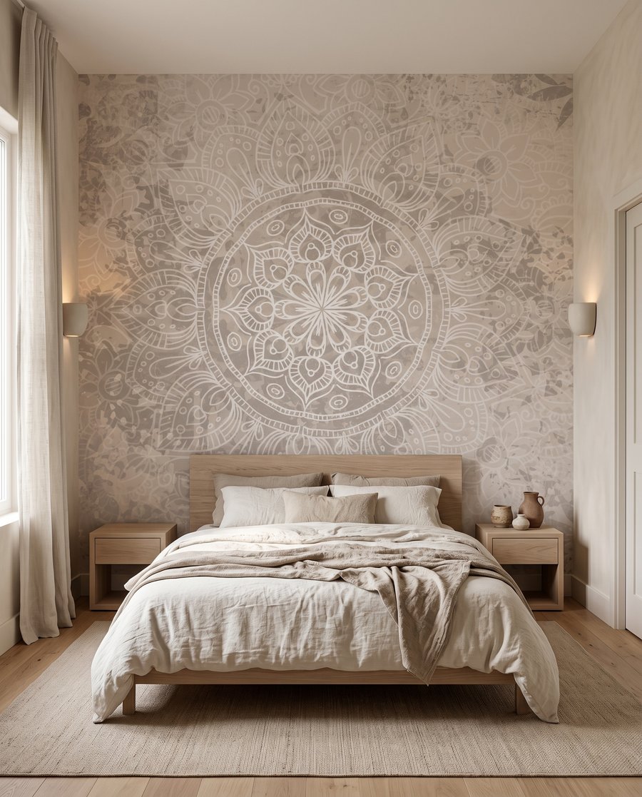 Mandală pe roz îmbătrânit — interior 2