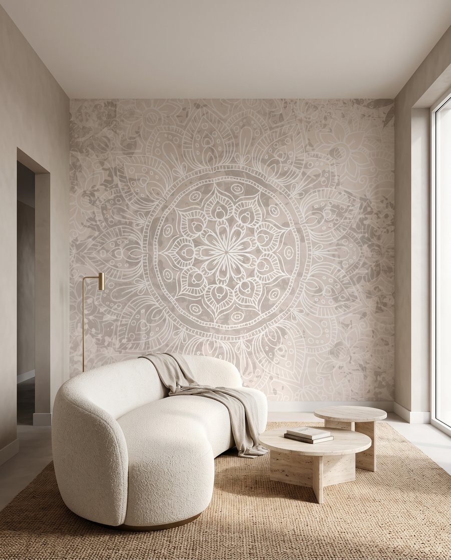 Mandală pe roz îmbătrânit — interior 3
