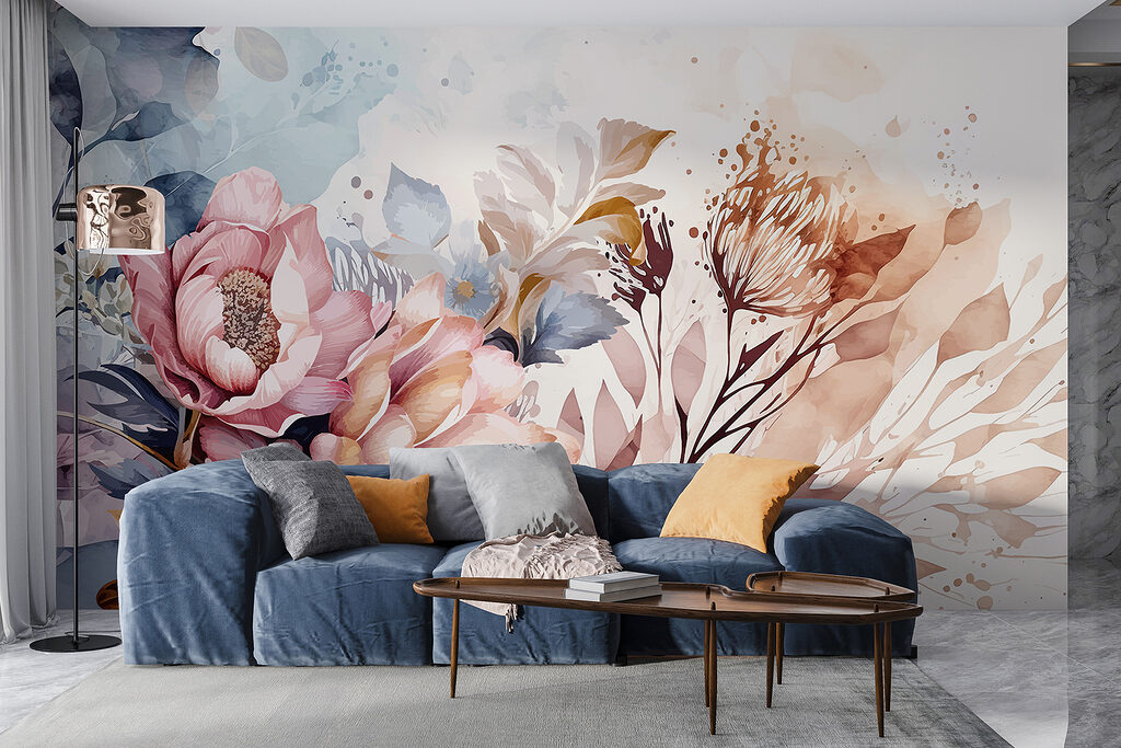 Flori roz din stânga — interior 5