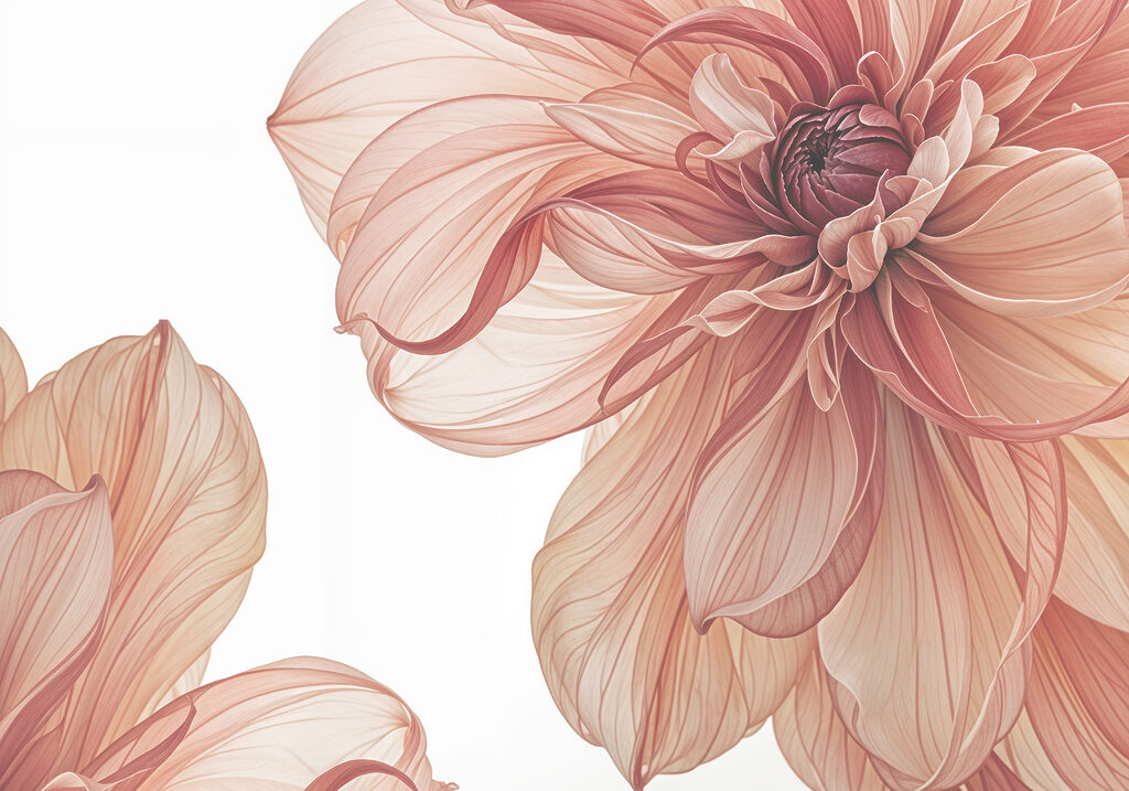 Floare somon transparentă — design complet