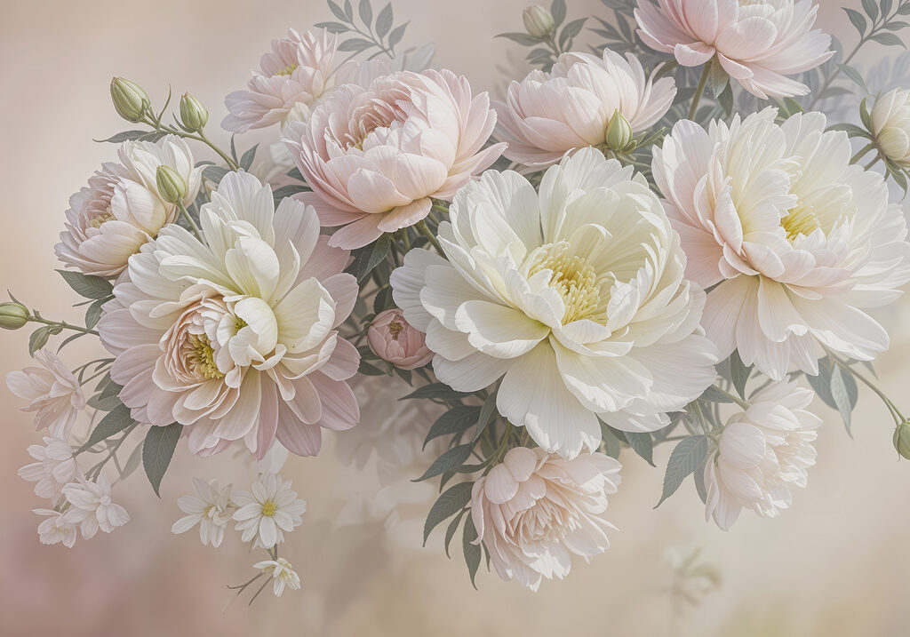 Buchet în roz crem — design complet