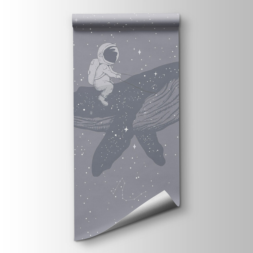 Astronaut pe o balenă — vizualizare produs
