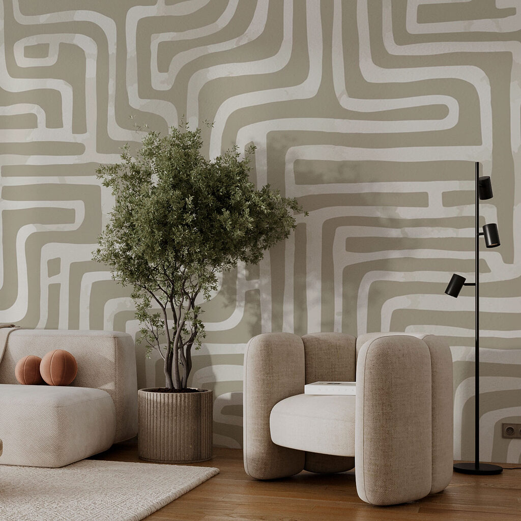 Linii albe sinuoase — interior 2