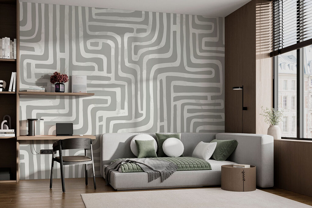 Linii albe sinuoase — interior 1