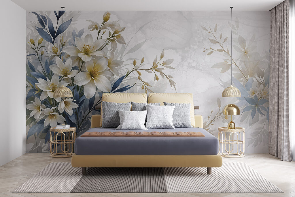 Flori albe, frunze albastre — interior 3