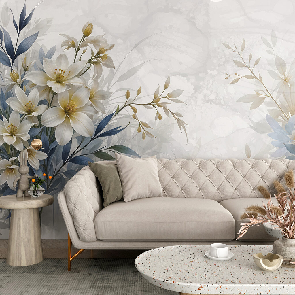 Flori albe, frunze albastre — interior 4