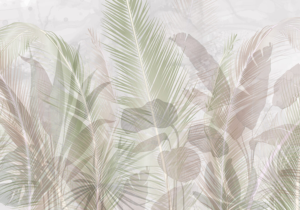 Palmieri pe alb — design complet