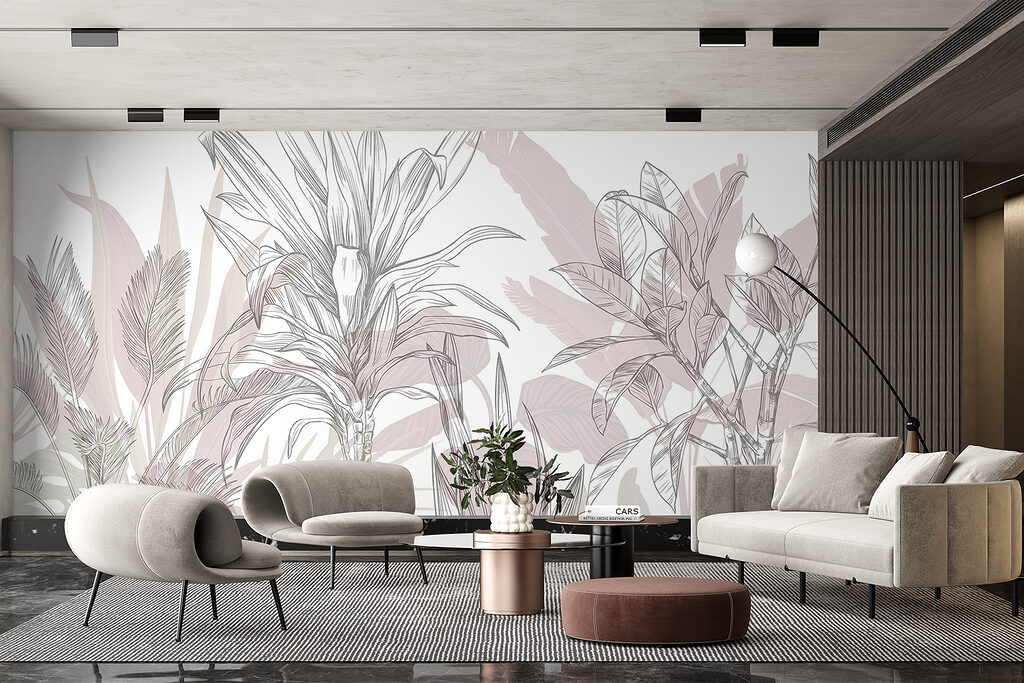 Plante tropicale în schiță — interior 2