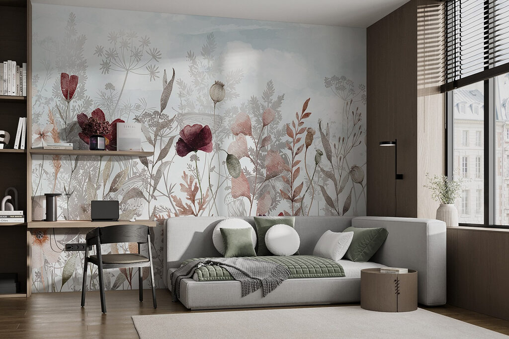 Flori bordo printre ierburi — interior 1