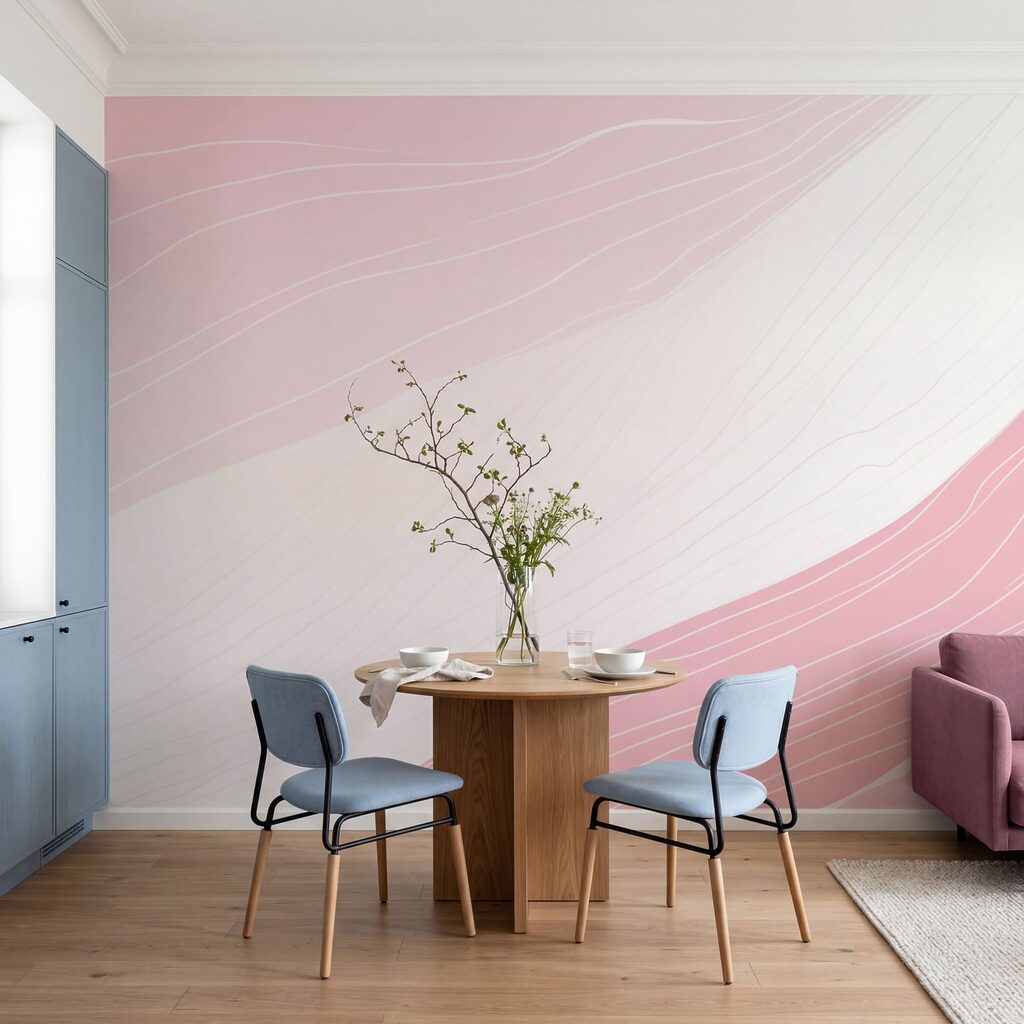 Linii albe pe roz — interior 1
