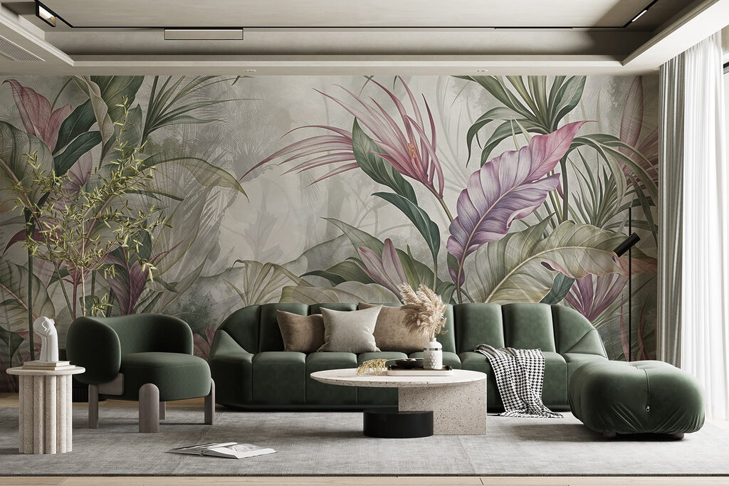 Frunze lungi, accente roz — interior 4