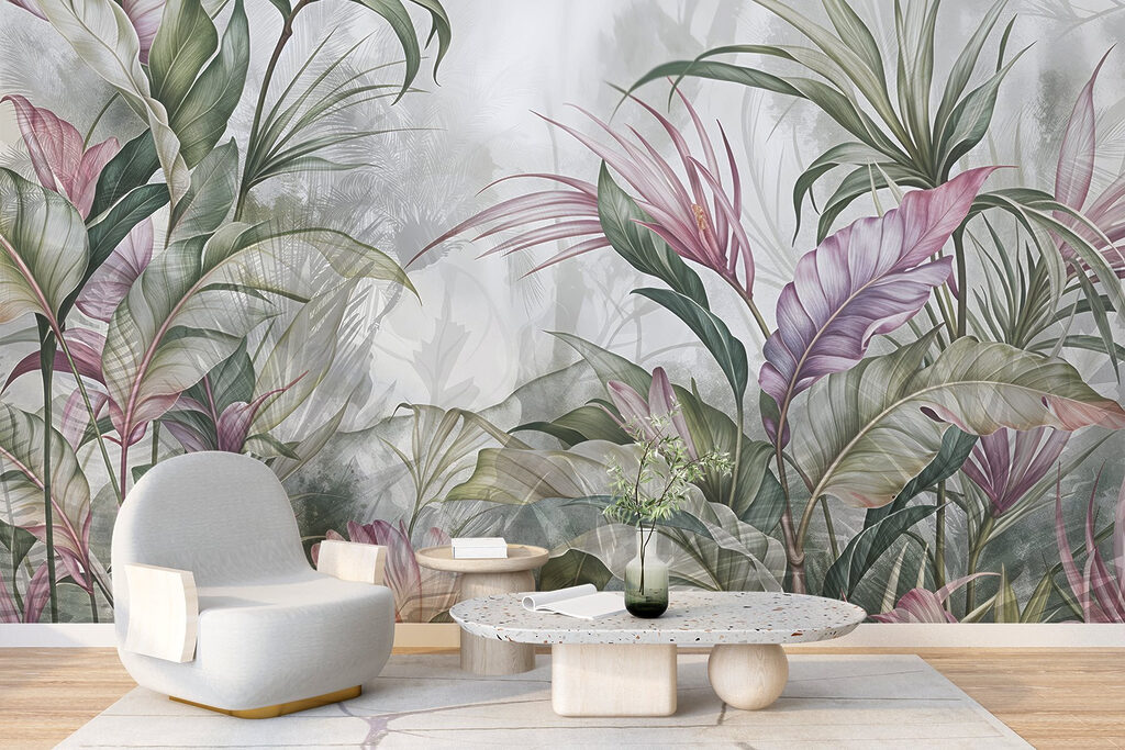 Frunze lungi, accente roz — interior 6