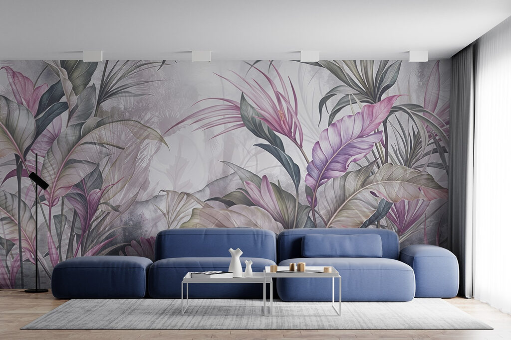 Frunze lungi, accente roz — interior 3