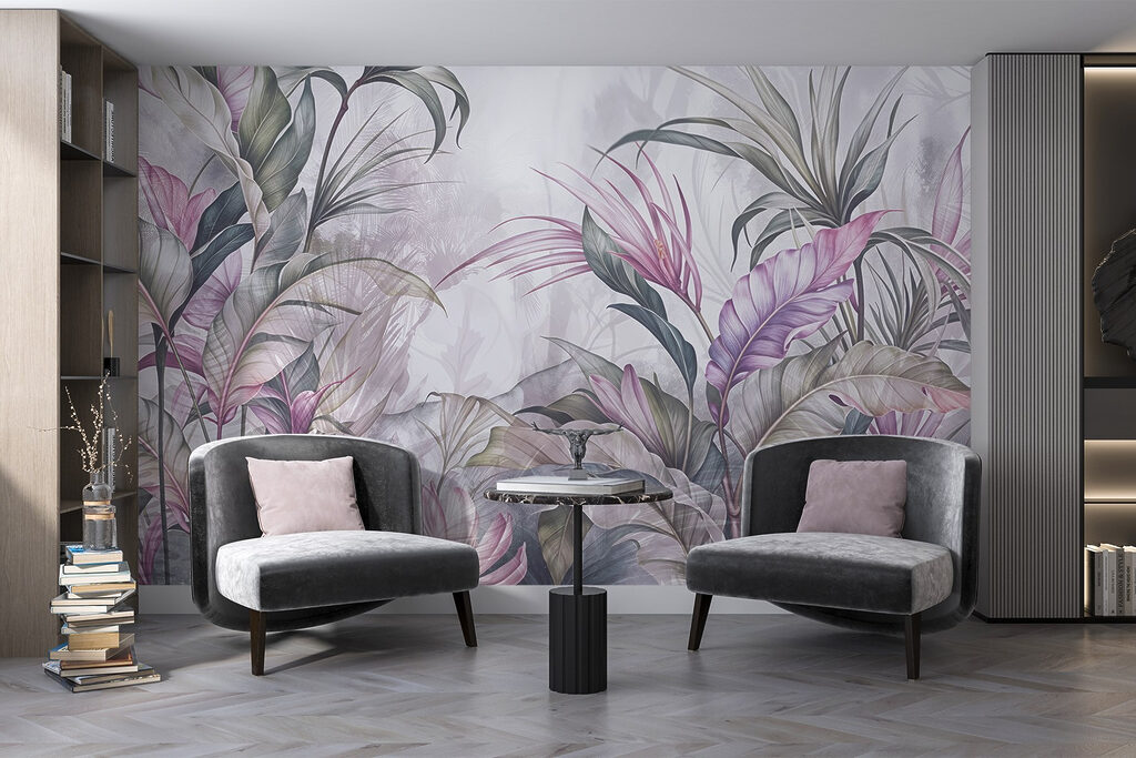 Frunze lungi, accente roz — interior 4