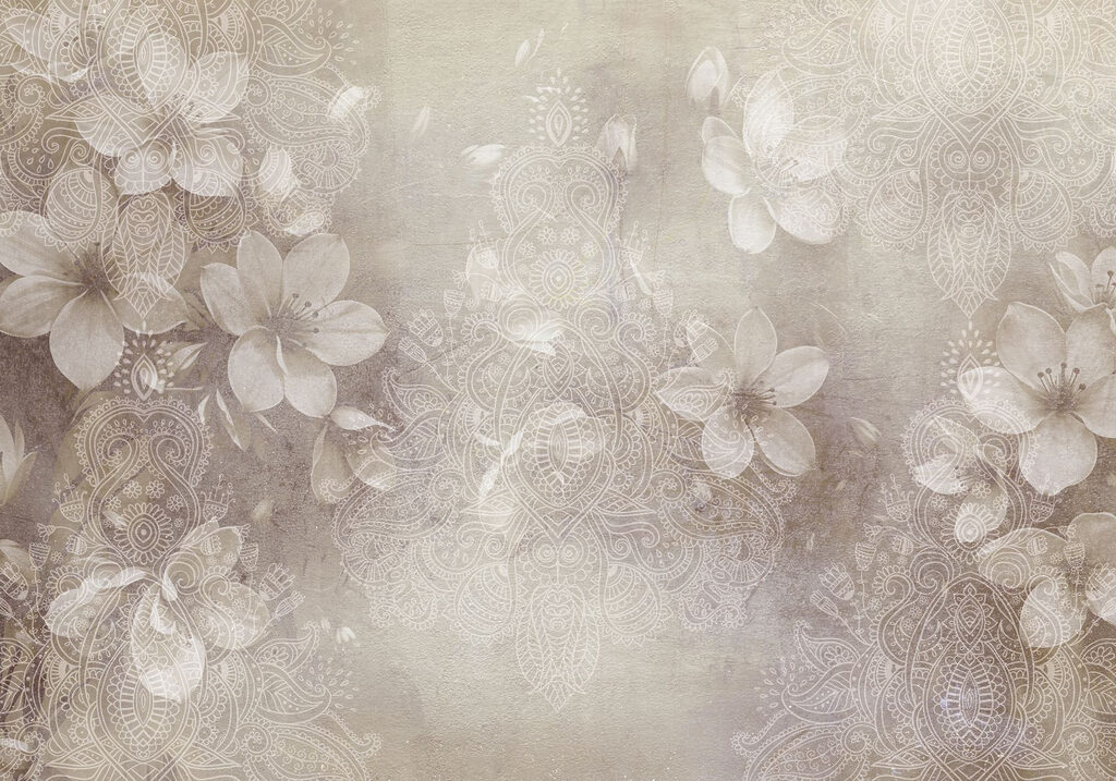 Flori pe fundal estompat — design complet