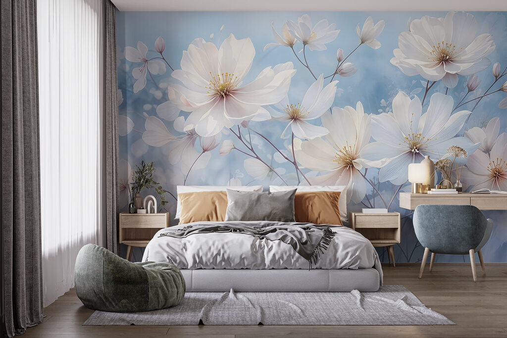Flori albe pe cer — interior 2