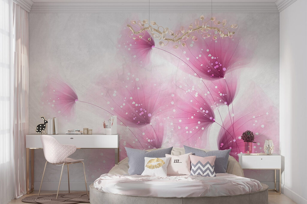 Flori pufoase roz — interior 1