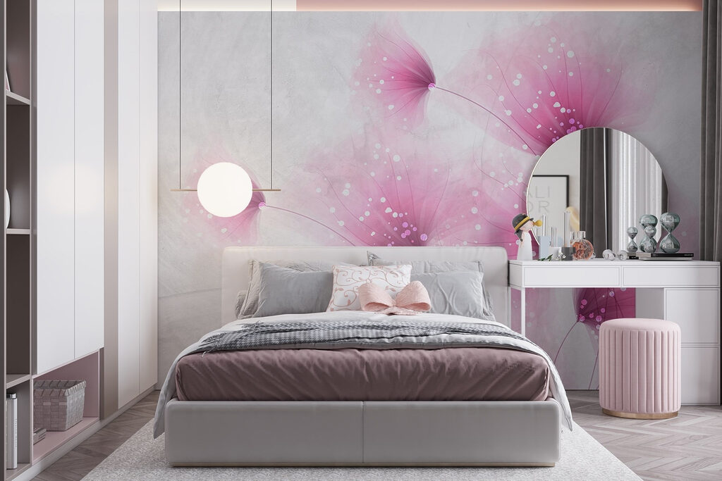 Flori pufoase roz — interior 3