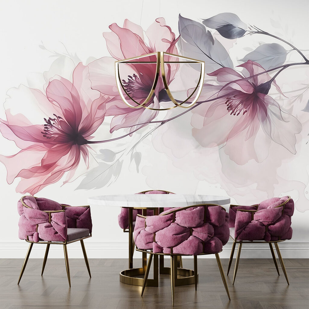 Flori roz pe ramuri — interior 6