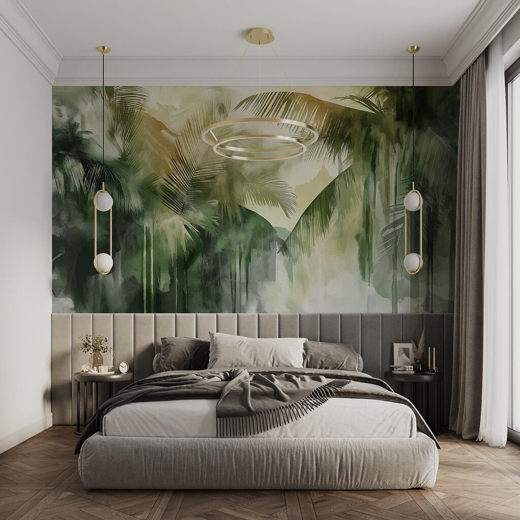 Palmieri verzi cu stropi — interior 1