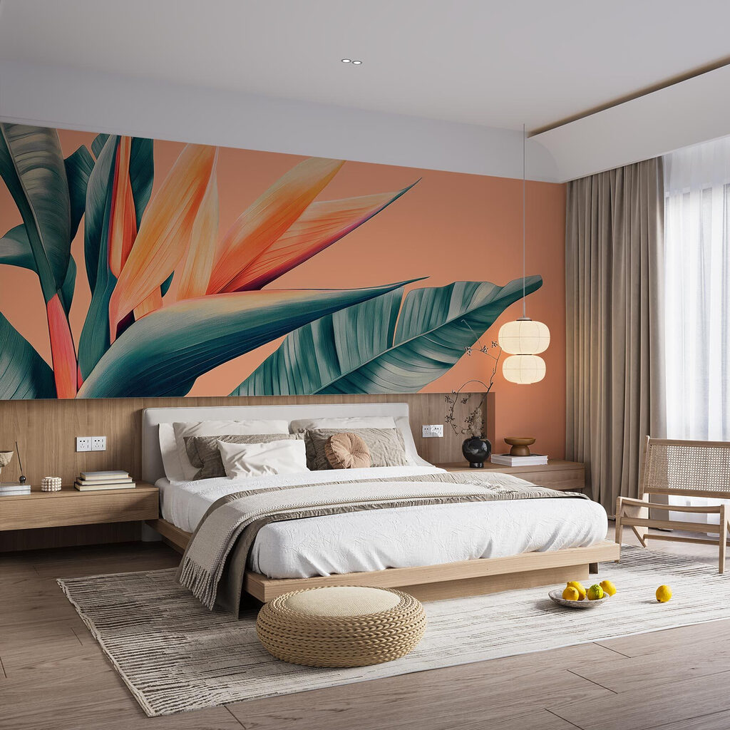 Floare tropicală pe piersică — interior 1