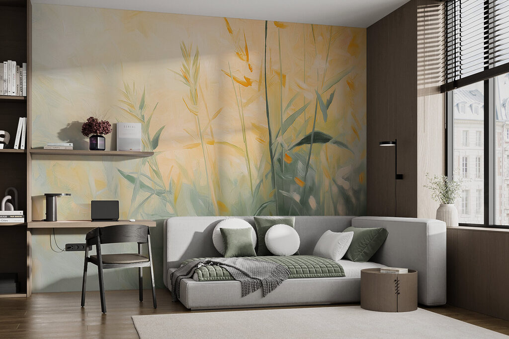 Tulpini galbene pe verde — interior 3