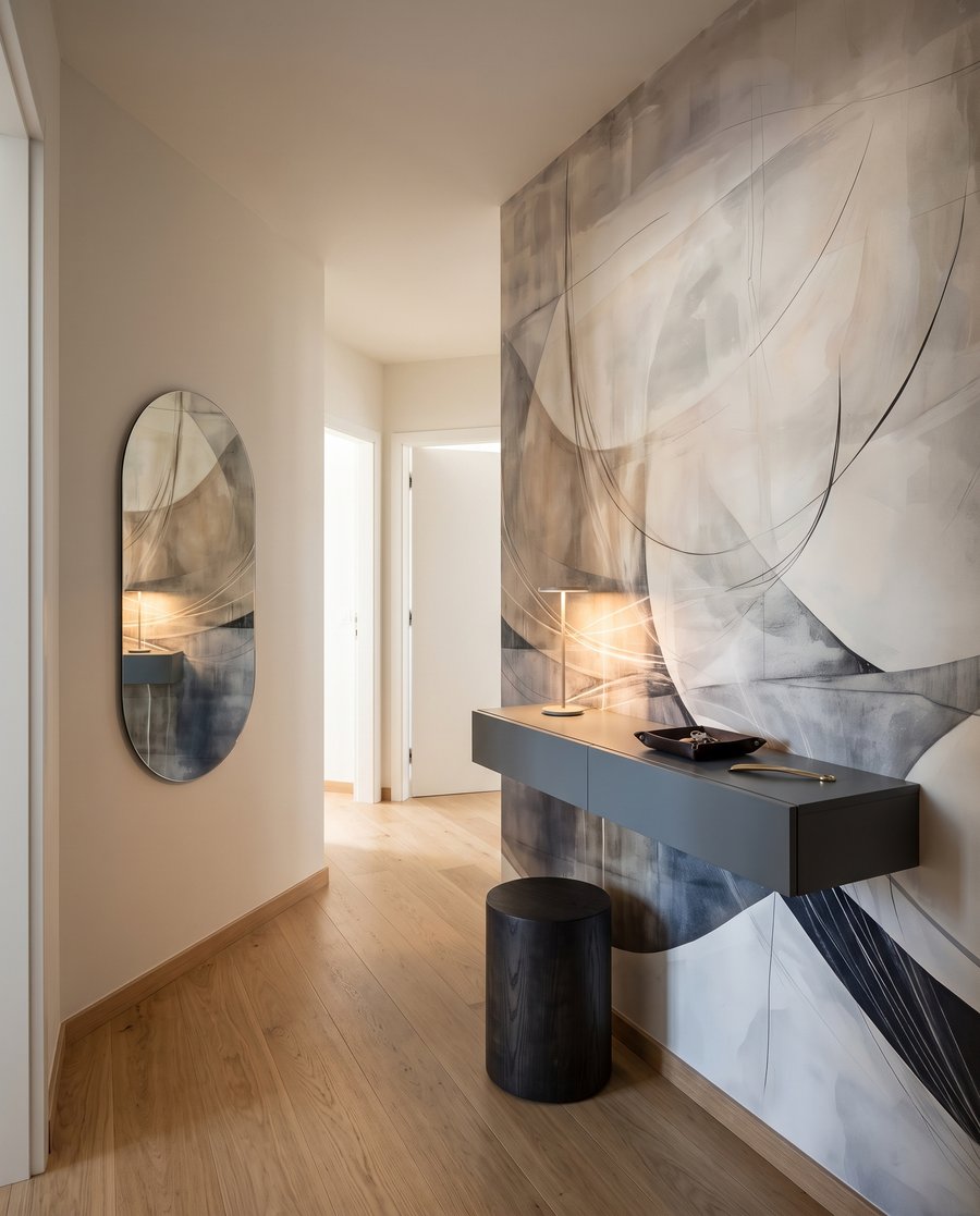 Arcuri peste forme transparente — interior 5